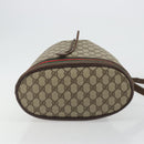 GUCCI GG Supreme Web Sherry Line Bag PVC Beige Gold 001 58 6354 Auth 189545A-9