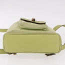 GUCCI Bamboo Backpack Suede Green Gold 003 8030 Auth 189546A-5