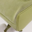 GUCCI Bamboo Backpack Suede Green Gold 003 8030 Auth 189546A-15