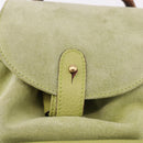 GUCCI Bamboo Backpack Suede Green Gold 003 8030 Auth 189546A-19