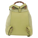 GUCCI Bamboo Backpack Suede Green Gold 003 8030 Auth 189546A-2