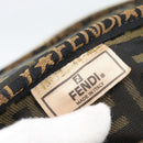 FENDI Zucca Canvas Vanity Hand Bag Black Brown Auth 189549-12
