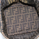 FENDI Zucca Canvas Vanity Hand Bag Black Brown Auth 189549-11