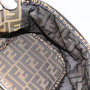 FENDI Zucca Canvas Vanity Hand Bag Black Brown Auth 189549-19