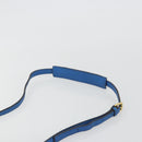 MCM Hand Bag Leather 2way Blue Gold Auth 189551A-10
