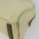 PRADA Hand Bag Nylon Ivory Gold Auth 189552A-8
