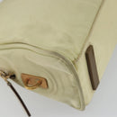 PRADA Hand Bag Nylon Ivory Gold Auth 189552A-15