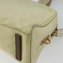 PRADA Hand Bag Nylon Ivory Gold Auth 189552A-16