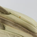PRADA Hand Bag Nylon Ivory Gold Auth 189552A-9