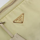 PRADA Hand Bag Nylon Ivory Gold Auth 189552A-18