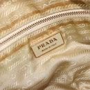 PRADA Hand Bag Nylon Ivory Gold Auth 189552A-10
