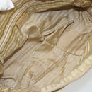 PRADA Hand Bag Nylon Ivory Gold Auth 189552A-11