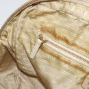 PRADA Hand Bag Nylon Ivory Gold Auth 189552A-24