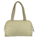 PRADA Hand Bag Nylon Ivory Gold Auth 189552A-2