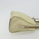 PRADA Hand Bag Nylon Ivory Gold Auth 189552A-3