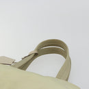 PRADA Hand Bag Nylon Ivory Gold Auth 189552A-14
