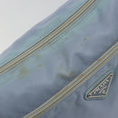 PRADA Shoulder Bag Nylon Light Blue Silver Auth 189553A-16