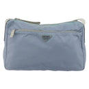 PRADA Shoulder Bag Nylon Light Blue Silver Auth 189553A-2
