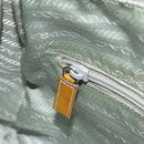 PRADA Shoulder Bag Nylon Light Blue Silver Auth 189553A-23