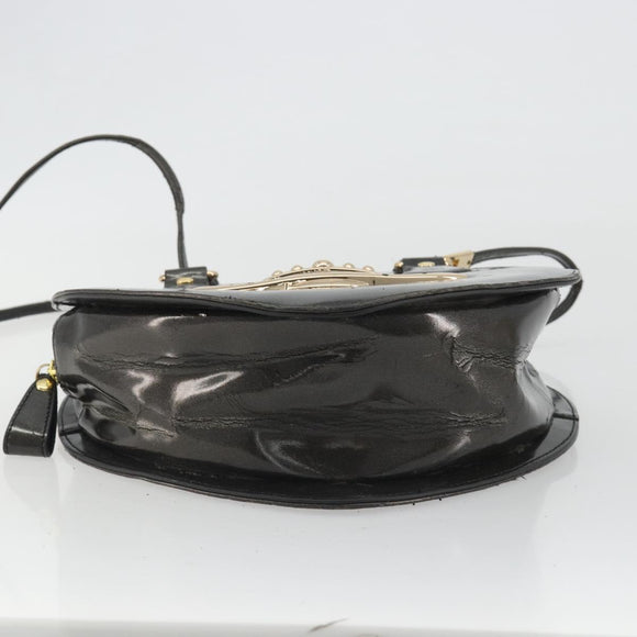 Vivienne Westwood Shoulder Bag Patent leather 2way Gray Gold Auth 189555