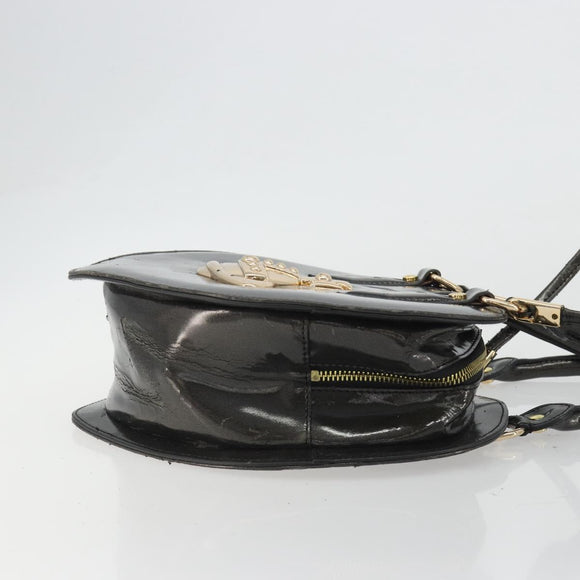 Vivienne Westwood Shoulder Bag Patent leather 2way Gray Gold Auth 189555