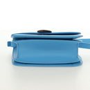 Salvatore Ferragamo Fiamma Shoulder Bag Leather Light Blue Silver Auth 189557M-11