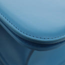 Salvatore Ferragamo Fiamma Shoulder Bag Leather Light Blue Silver Auth 189557M-14