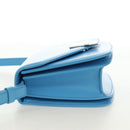 Salvatore Ferragamo Fiamma Shoulder Bag Leather Light Blue Silver Auth 189557M-4