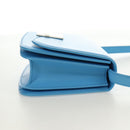 Salvatore Ferragamo Fiamma Shoulder Bag Leather Light Blue Silver Auth 189557M-5