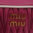 Miu Miu Matelasse Arcadi Small Hand Bag Leather 2way Pink Gold Auth 189560SM-20