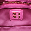 Miu Miu Matelasse Arcadi Small Hand Bag Leather 2way Pink Gold Auth 189560SM-10
