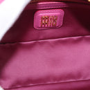Miu Miu Matelasse Arcadi Small Hand Bag Leather 2way Pink Gold Auth 189560SM-11