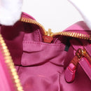 Miu Miu Matelasse Arcadi Small Hand Bag Leather 2way Pink Gold Auth 189560SM-24