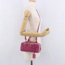 Miu Miu Matelasse Arcadi Small Hand Bag Leather 2way Pink Gold Auth 189560SM-27
