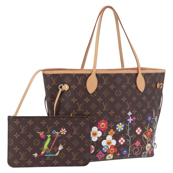 LOUIS VUITTON Monogram Flower Neverfull MM Tote Bag M13271 LV Auth 189567SM