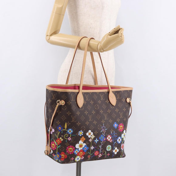 LOUIS VUITTON Monogram Flower Neverfull MM Tote Bag M13271 LV Auth 189567SM