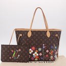 LOUIS VUITTON Monogram Flower Neverfull MM Tote Bag M13271 LV Auth 189567SM-12