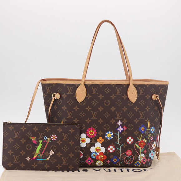 LOUIS VUITTON Monogram Flower Neverfull MM Tote Bag M13271 LV Auth 189567SM