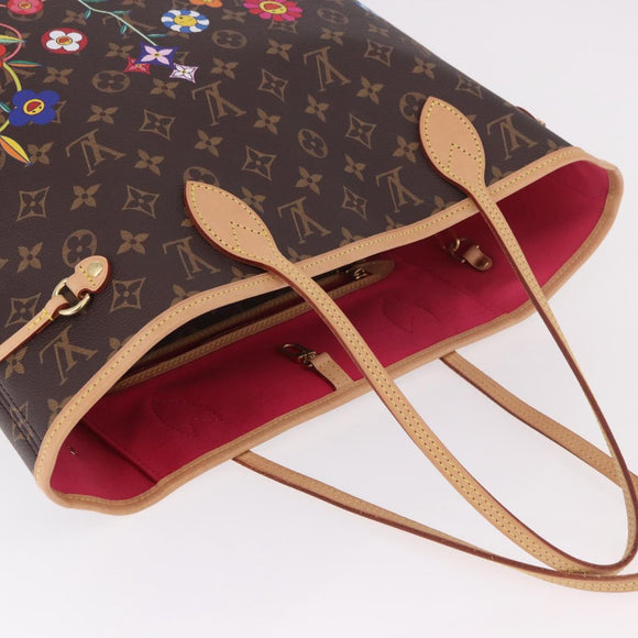 LOUIS VUITTON Monogram Flower Neverfull MM Tote Bag M13271 LV Auth 189567SM