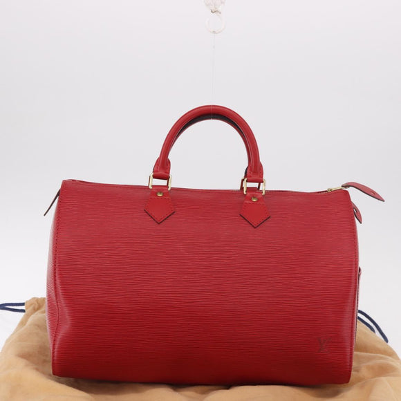 LOUIS VUITTON Epi Speedy 35 Hand Bag Castilian Red M42997 LV Auth 189568SV