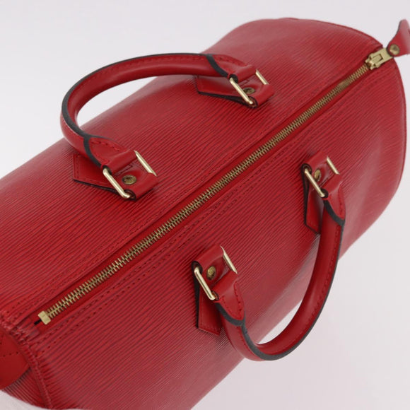 LOUIS VUITTON Epi Speedy 35 Hand Bag Castilian Red M42997 LV Auth 189568SV