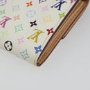 LOUIS VUITTON Multicolor Portefeuille Sarah Wallet White M93532 LV Auth 189570-16