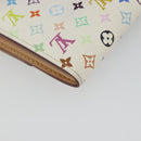 LOUIS VUITTON Multicolor Portefeuille Sarah Wallet White M93532 LV Auth 189570-17