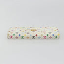 LOUIS VUITTON Multicolor Portefeuille Sarah Wallet White M93532 LV Auth 189570-5