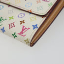 LOUIS VUITTON Multicolor Portefeuille Sarah Wallet White M93532 LV Auth 189570-14