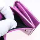 BALENCIAGA Compact Wallet Leather Pink Silver 558208 Auth 189571M-19