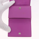 BALENCIAGA Compact Wallet Leather Pink Silver 558208 Auth 189571M-21
