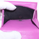 BALENCIAGA Compact Wallet Leather Pink Silver 558208 Auth 189571M-10