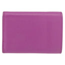 BALENCIAGA Compact Wallet Leather Pink Silver 558208 Auth 189571M-2