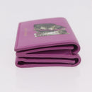 BALENCIAGA Compact Wallet Leather Pink Silver 558208 Auth 189571M-3